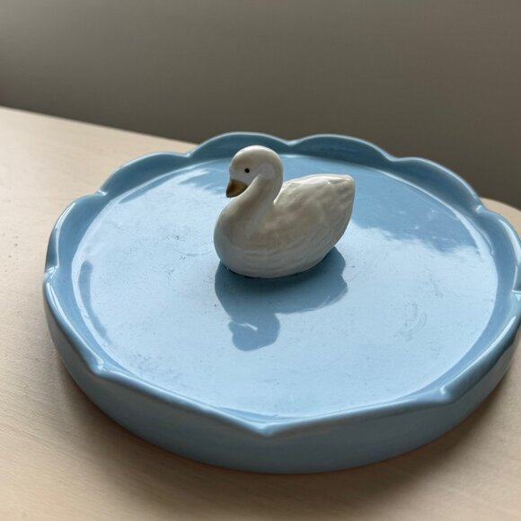 Ceramic Swan Ring Holder Dish – Jewelry Tray Vanity Decor - Picture 3 of 8